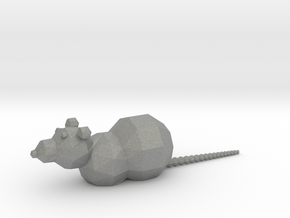 Polygonal Rat in Gray PA12: Medium