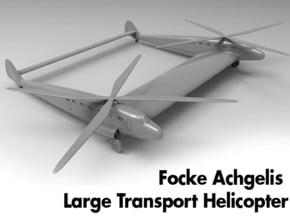 (1:144) Focke Achgelis Large Transport Helicopter  in White Natural Versatile Plastic