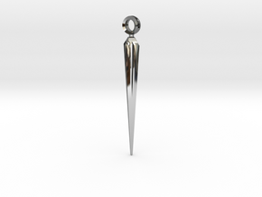SPIKEPENDANT in Fine Detail Polished Silver