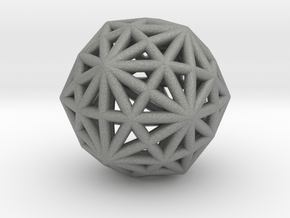 0843 Disdyakis Triacontahedron (1cmx1cmx1cm) #001 in Gray PA12