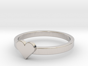 Heart Ring in Platinum