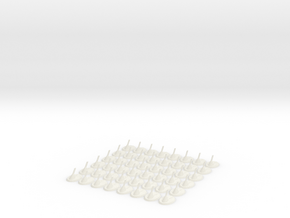 48 Micro Stands  in White Natural Versatile Plastic