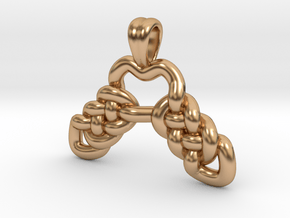 Balanced knot [pendant] in Polished Bronze