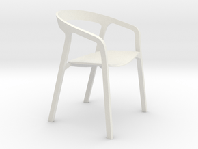 Modern Designer Chair #2 1:12 scale  in White Premium Versatile Plastic
