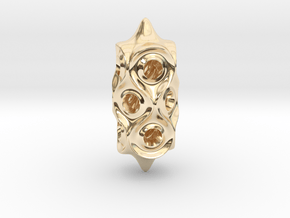 Gaudí Chimney Pendant Type A in 14K Yellow Gold: Small