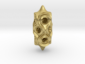 Gaudí Chimney Pendant Type A in Natural Brass: Small