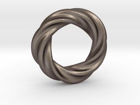 Wave Circle in Polished Bronzed-Silver Steel