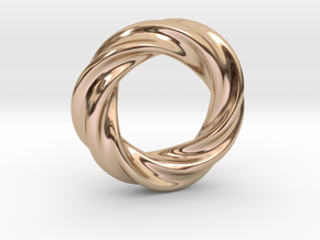 Wave Circle in 14k Rose Gold Plated Brass