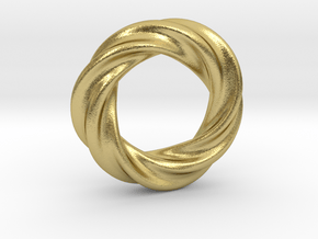 Wave Circle in Natural Brass