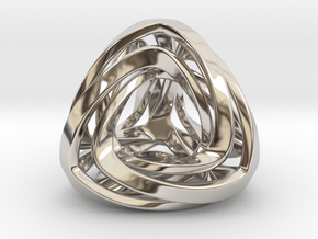 Twisted Tetrahedron  Pendant in Platinum