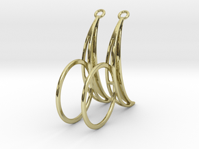 Taurus Earrings  in 18k Gold Plated Brass