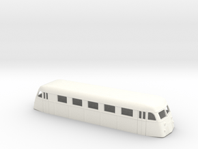 Swedish railcar Yo1s H0-scale in White Processed Versatile Plastic