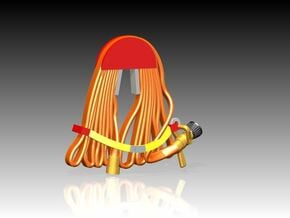 Fire Hose x 10 1/125 in Tan Fine Detail Plastic