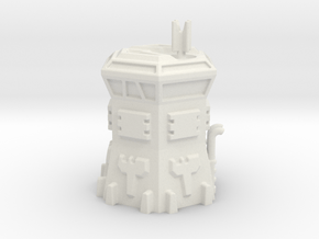 Hex Based Armored Outpost - 6mm Scale in White Natural Versatile Plastic