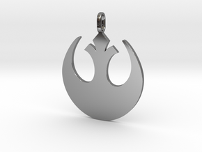 Star wars rebel badge pendant in Fine Detail Polished Silver