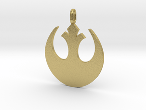 Star wars rebel badge pendant in Natural Brass