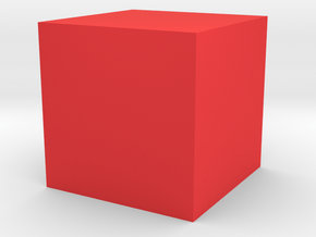 cube 1 cm in Musical Instruments in Red Processed Versatile Plastic