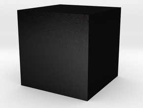 cube 1 cm in Musical Instruments in Matte Black Steel