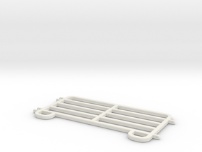 Livestock Fence Panel Scaled in White Natural Versatile Plastic: 1:48 - O