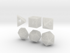 Fractal Dice in Smooth Fine Detail Plastic