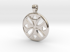 Antique cross [pendant] in Rhodium Plated Brass