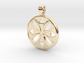 Antique cross [pendant] in 14k Gold Plated Brass