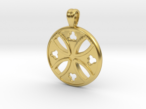Antique cross [pendant] in Polished Brass