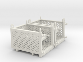 cargo basket 5x4x3 ft.- movable door - 1:50 - 2X in White Natural Versatile Plastic