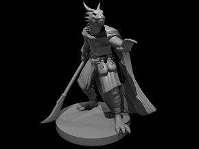 Dragonborn Sorcerer - Psion with Glaive in Tan Fine Detail Plastic