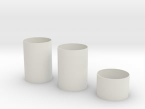 1:72 S-1C S-II Smooth Sections for Dragon Thin in White Natural Versatile Plastic