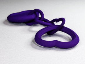 Heart Keychain (Monogrammed) in Purple Processed Versatile Plastic