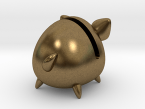 Micro Piggy Bank (Small) in Natural Bronze