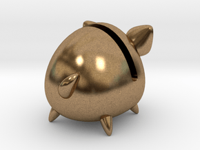 Micro Piggy Bank (Small) in Natural Brass