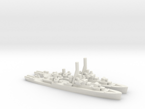 Canadian River-Class Frigate in White Natural Versatile Plastic: 1:1200