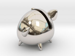 Micro Piggy Bank (Small) in Platinum