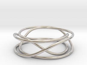 Mobius Wire Ring in Rhodium Plated Brass