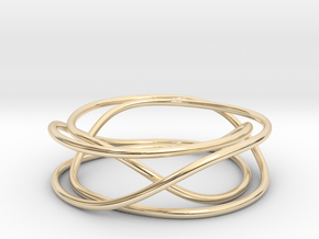 Mobius Wire Ring in 14k Gold Plated Brass