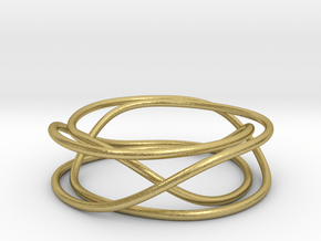 Mobius Wire Ring in Natural Brass