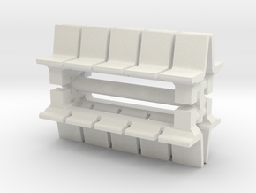 Platform Seats (x4) 1/100 in White Natural Versatile Plastic