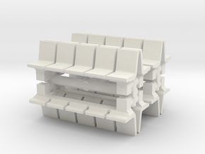 Platform Seats (x8) 1/120 in White Natural Versatile Plastic