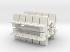 Platform Seats (x8) 1/144 in White Natural Versatile Plastic