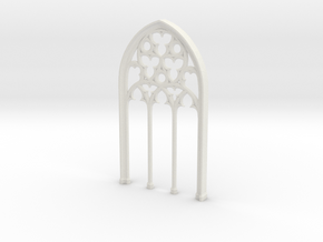 Gothic Window in White Natural Versatile Plastic