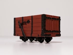 009 FR Five Plank Wagon 4mm Scale in Tan Fine Detail Plastic