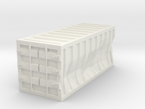 Damaged 20ft Container 1/87 in White Natural Versatile Plastic