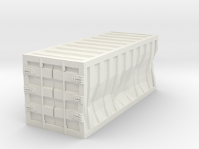 Damaged 20ft Container 1/72 in White Natural Versatile Plastic