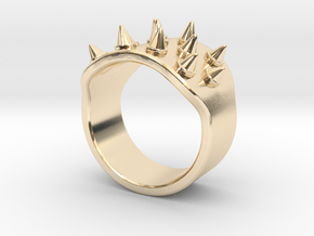 Spiked Armor Ring_A in 14k Gold Plated Brass: 5 / 49