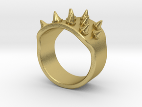 Spiked Armor Ring_A in Natural Brass: 5 / 49