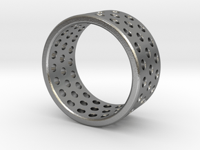 Round Holes Ring_A in Natural Silver: 5 / 49