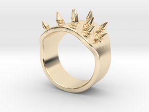 Spiked Armor Ring_B in 14K Yellow Gold: 5 / 49