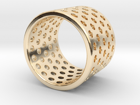 Round Holes Ring_B in 14K Yellow Gold: 5 / 49